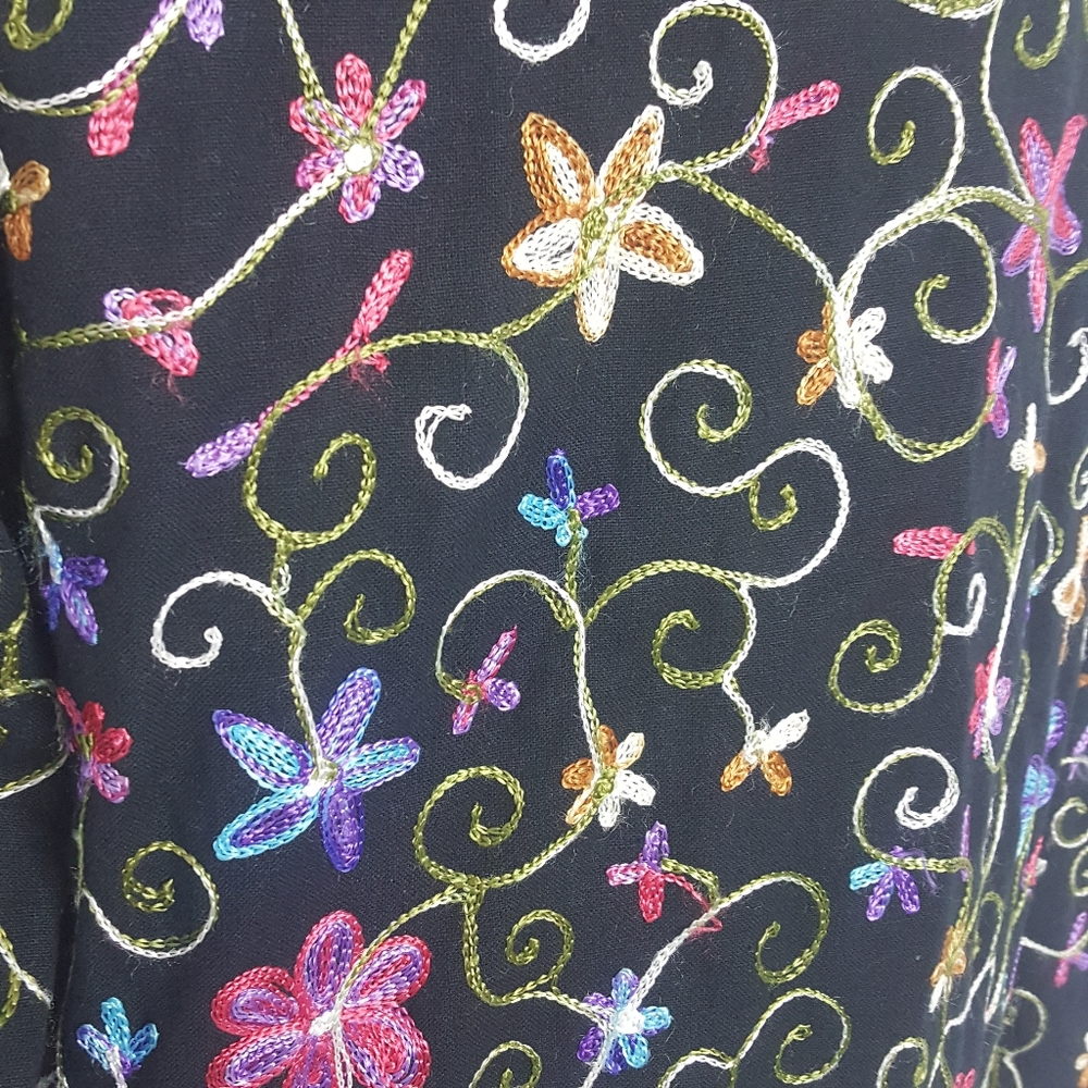Fun Colorful Cat Embroidered Statement Jacket - Picture 5 of 8